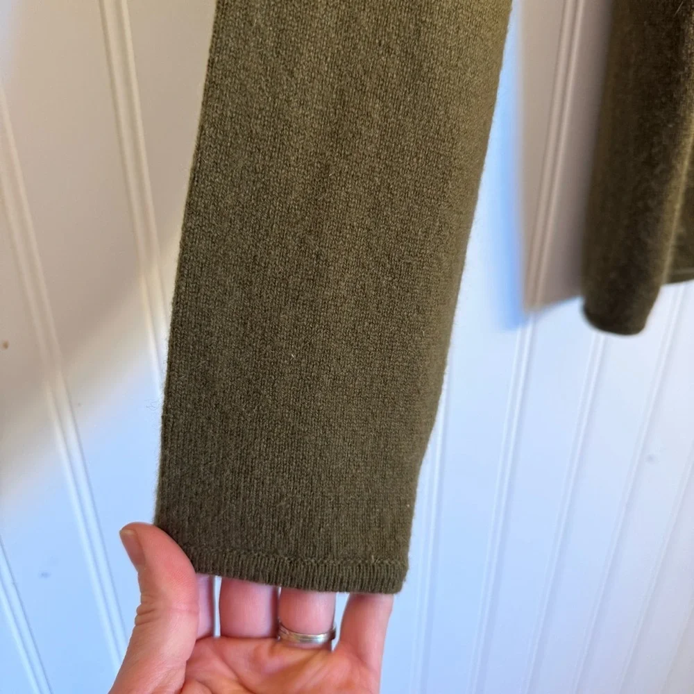 Vintage Country Shop Cashmeres Women’s 100% Pure Cashmere Green Sweater Size M - Picture 4 of 11
